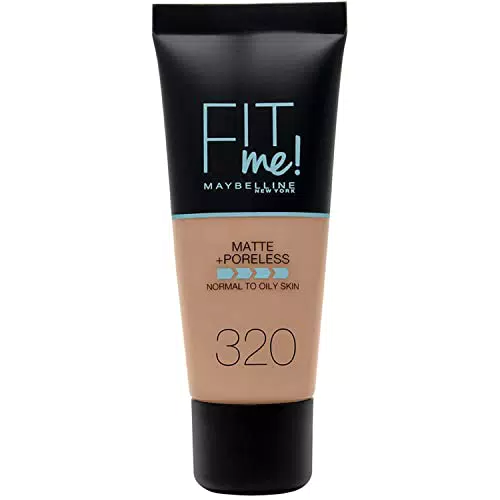 Maybelline New York Fondotinta Fit Me Matte&Poreless, 320 Natural Tan