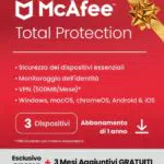 McAfee Total Protection 2023, |3 dispositivi| Software antivirus per la sicurezza in Internet