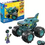 MEGA Hot Wheels - Wrex Monster Truck Assortimento, set da costruzione da 187 pezzi con personaggio snodato