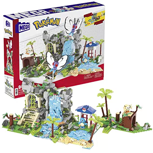 MEGA - MEGA Pokémon Spedizione nella Giungla set di costruzioni con 1347 mattoncini e pezzi compatibili per collegarlo ad altri mondi