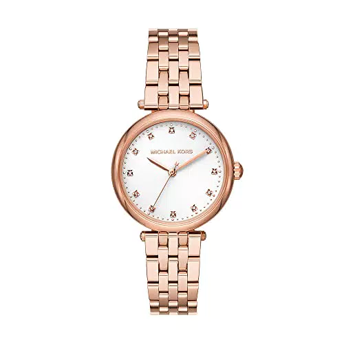 Michael Kors DIAMOND DARCI Orologio analogico da Donna, oro rosa