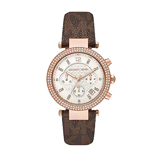 Michael Kors PARKER Orologio da Donnaisura Cassa 39 mmovimento Cronografoarrone