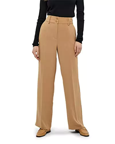 Minus Pantaloni Wide Leg, Donna, colore marrone