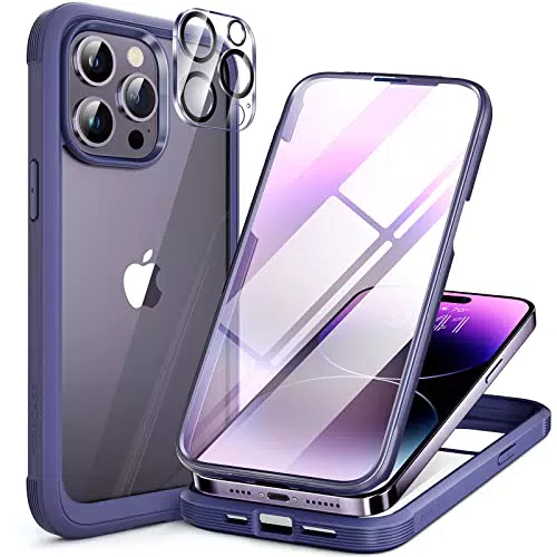 Miracase Glass Series Progettata per Cover iPhone 14 Pro, viola