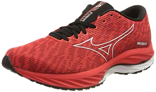 Mizuno Wave Rider 26carpe da Ginnastica Uomo, Accensione Rosso Bianco Nero