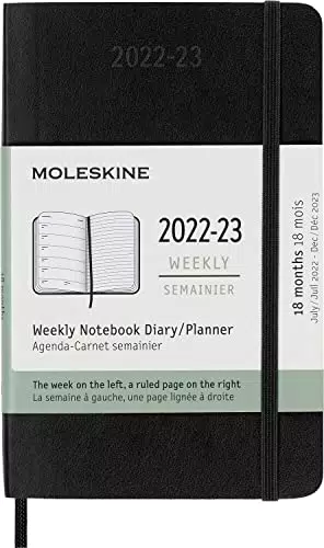 Moleskine - Agenda Settimanale 18-Mesi, Agenda Pocket 2022/2023