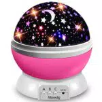 Lampada Proiettore Stelle con 8 Colori & 360° Rotazione, Rosa