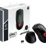 MSI Clutch GM41 Lightweight Wireless - Mouse Gaming USB ultraleggero ensore Ottico Pixart 3370 witch OMRON 60+ mln click