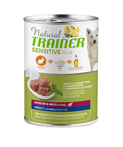 Natural Trainer Sensitive Plus Mangime umido per Cani Adulti con Coniglio - 12 x 400gr - 4