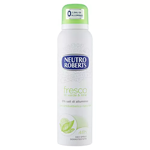 Neutro Roberts, Deodorante Spray Fresco con Té Verde e Lime
