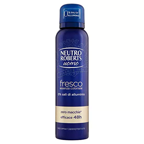 Neutro Roberts, Deodorante Spray Uomo Fresco Essenza Colonialeenza Sali di Alluminio