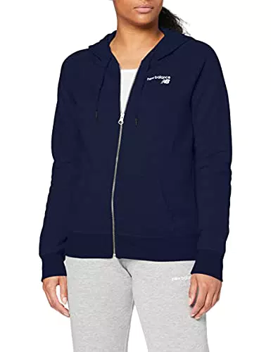 New Balance NB Classic Core Fashion Felpa con Cappuccio e Cerniera a Tutta Lunghezza