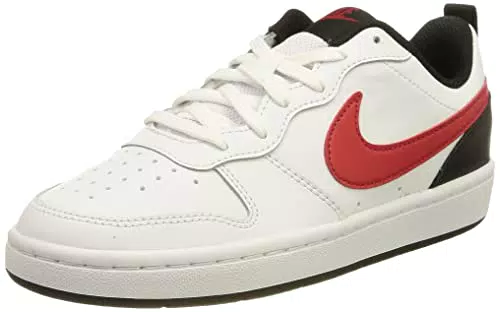 Nike Court Borough Low 2, Baby/Toddler Shoe, White/University Red-Black