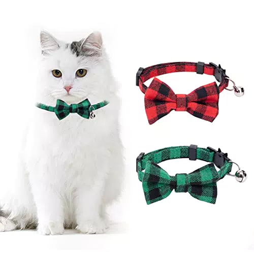 Nobleza-Collare per Gatti con Papillon e Sonagli，Collare con Fibbia a Sgancio Rapido per Gatti e Gattini