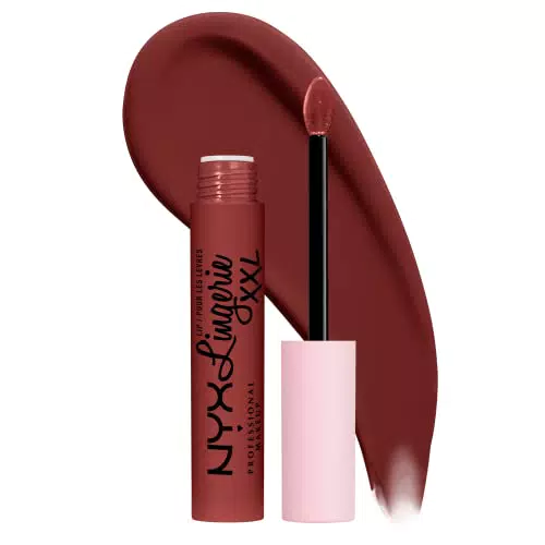 NYX Professional Makeup Lip Lingerie XXL, Rossetto liquido Matte a lunga tenuta, formula vegana