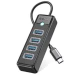 ORICO USB C Hub, 4 porte USB 3.0 Tipo C Adattatoredoppiatore USB per laptop