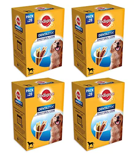 Pedigree Dentastix Snack per la Igiene Orale - 4 Confezioni da 28 Pezzi