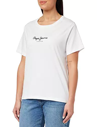 Pepe Jeans Camila T-Shirt, Donna, Bianco