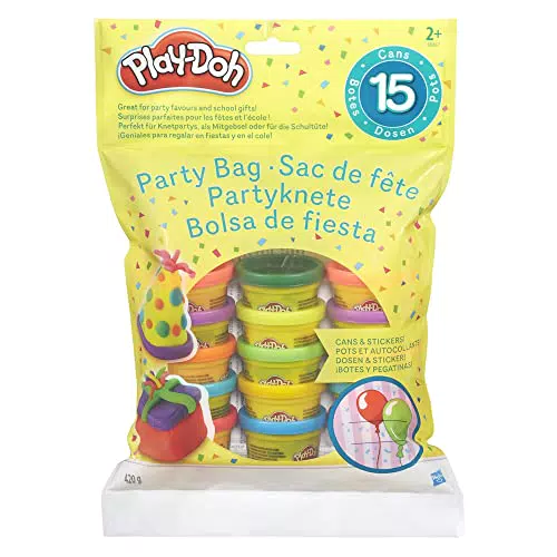 Play-Doh Party Bag, 18367EU4, Dai due anni in su, Contiene: 15 vasetti di pasta da modellare da 28 grammi ciascuno