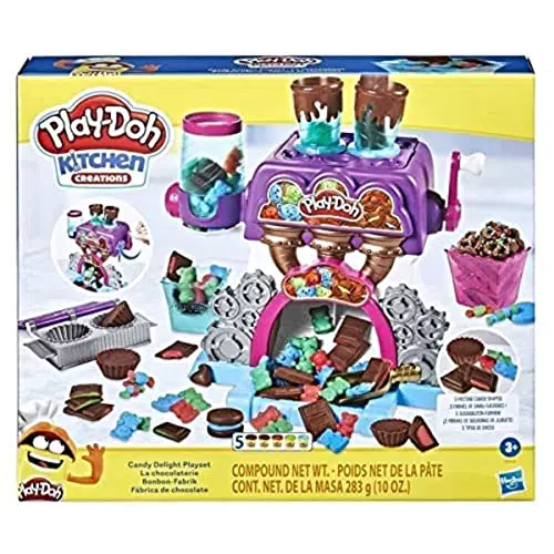 Play-Doh - La Fabbrica dei cioccolatini con 5 vasetti di Pasta da Modellare