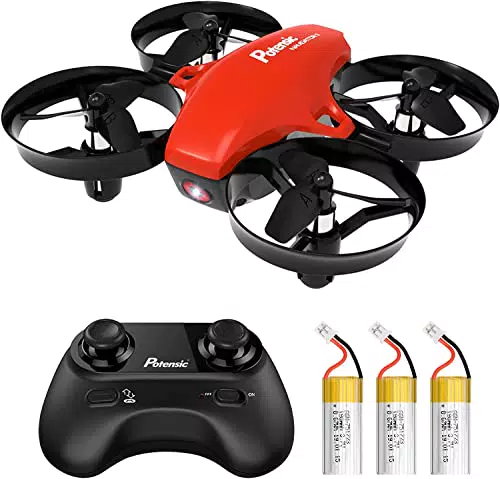 Potensic Mini Drone per Bambini con 3 Batterie, Rosso