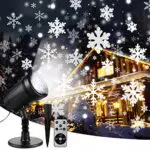 Proiettore a LED Natale, Proiezione a LED Fiocchi di Neve Bianca