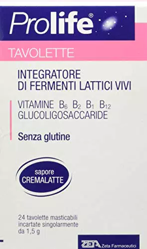 Prolife Integratore Alimentare Fermenti Lattici - 24 Tavolette Masticabili