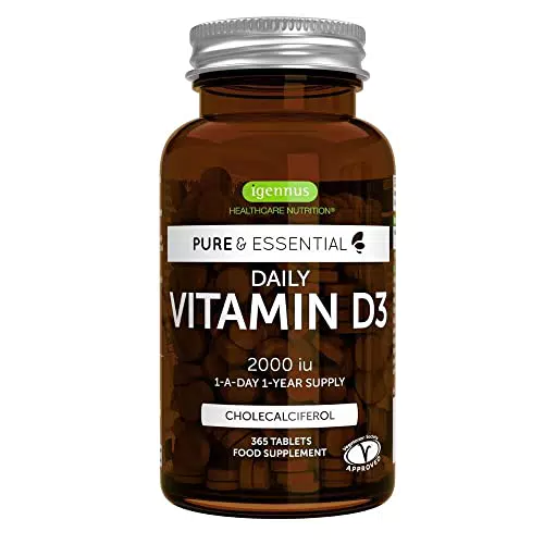 Pure & Essential Vitamina D3 Quotidiana 2000 IU, fornitura per 1 anno