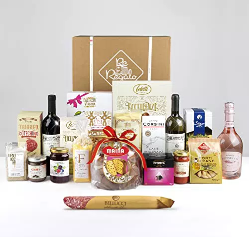 RE REGALO KIT DEGUSTAZIONE DELIZIE DI NATALE Cesto 20 Pezzi Panettone