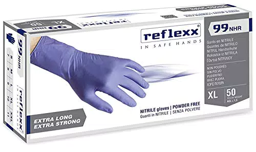 Reflexx R99, Guanti Hi-Risk in Nitrile senza Polvere Gr. 8.9