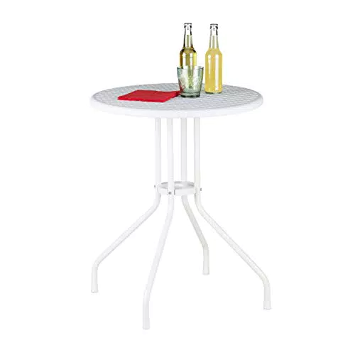 Relaxdays Tavolo da Giardino, Aspetto Rattan