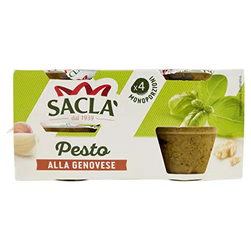 Saclà, Pesto alla Genovese 4xME, Condimento per Pasta e per Arricchire i Tuoi Piatti