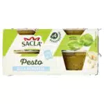 Saclà, Pesto alla Genovese 4xME, Senza Aglio, Condimento per Pasta e per Arricchire i Tuoi Piatti
