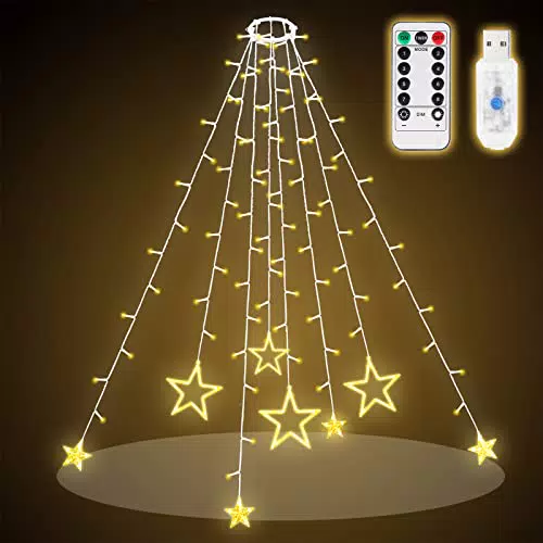 SALCAR Luce per Albero di Natale 148 LED - Bianco Caldo