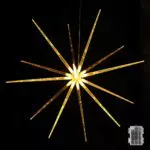 SALCAR Stella luminosa LED, 14 LED 8 Modalità Impermeabile 3D Stella di Natale Luce， Luce Decorativa da Appendere in Casa Giardino|Funzionamento a Batteria（Bianco Caldo