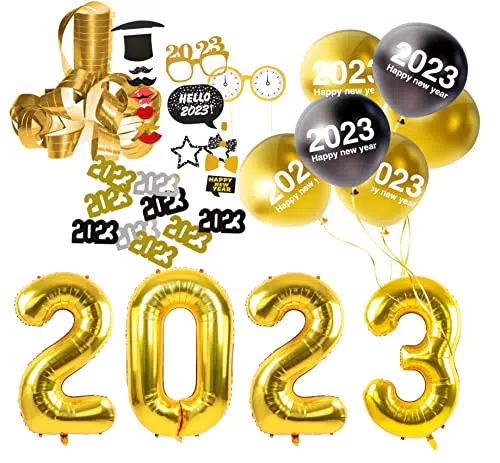 Set di decorazioni XXL di Capodanno 2022 - con palloncini