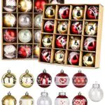 Set Palla di Natale 6 CM, 32 pcs Palline Albero Natale