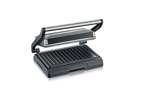 Severin Kg 2394 Bistecchiera Elettrica 800W per Sandwich con Piastre Antiaderenti