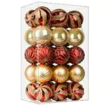 SHareconn Set di 30 palline per albero di Natale, 6 cm