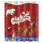 Shinowa 180x180 cm Tenda Doccia per Natale in Poliestere Impermeabile