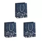 SIGEL GT111 Premium Borsa natalizia piccolailver Snowflakes