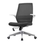 SIHOO Sedia da Ufficio, Design Semplice e Girevole, Nero