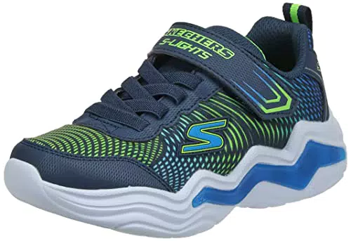 Skechers Erupters IVneaker, Navy Textile/Synthetic/Lime & Royal Trim