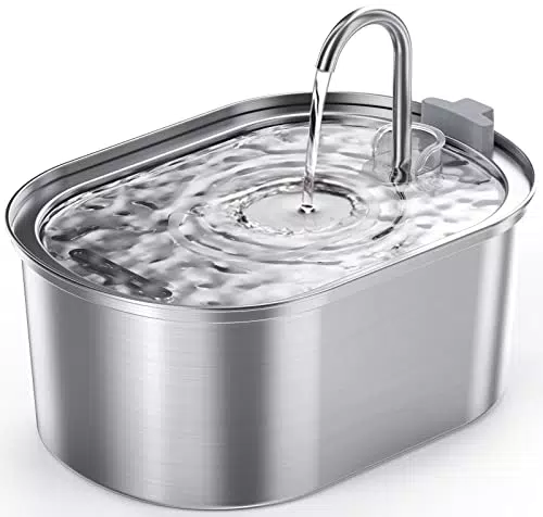 SOOFPET Fontanella per Gatti in Acciaio Inossidabile, 3,2L