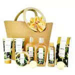 Spa Luxetique Set Bagnoschiuma Donna 11 Pezzi alla Vaniglia in Confezione Regalo Bagno Doccia con Borsa a Mano Idea Regalo Compleanno Festa per Mamma Donna Moglie Suocera