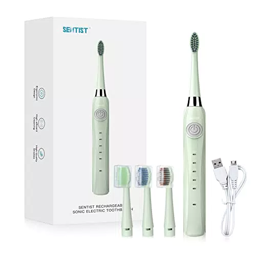 Spazzolino Elettrico SENTIST S-Y100 Ricaricabile Spazzolino Elettrico Sonico