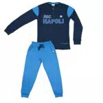 SSC Napoli Pigiama Interlock Serafino da Bambino N90705