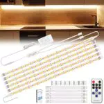 Enteenly Striscia Led 3m Bianco Caldo, Strisce Led con Telecomando Sotto l'armadietto Luci Led per Vetrina