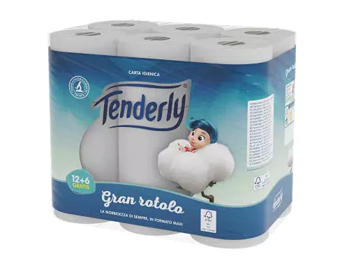 Tenderly Gran Rotolo Carta Igienica 18 Rotoli