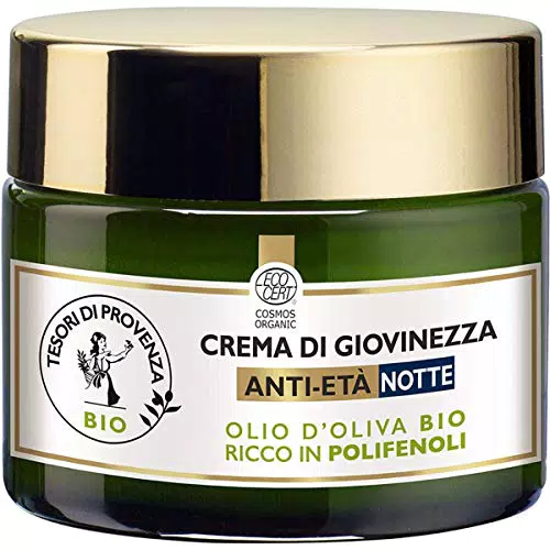 Tesori di Provenza Crema Viso Anti-età Notte BIO, Crema di Giovinezza